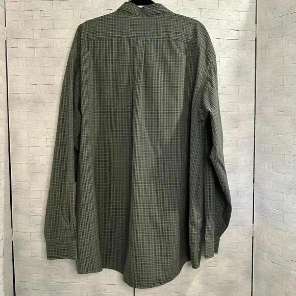 LL Bean green  Plaid Traditional Fit Cotton Long Sleeve Button Down Shirt XL - Picture 4 of 5